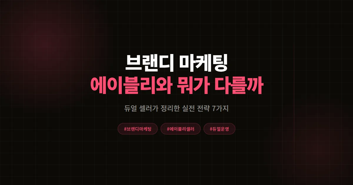 브랜디 마케팅 vs 에이블리 완벽비교 2026, 듀얼 셀러가 정리한 플랫폼별 실전 전략 7가지