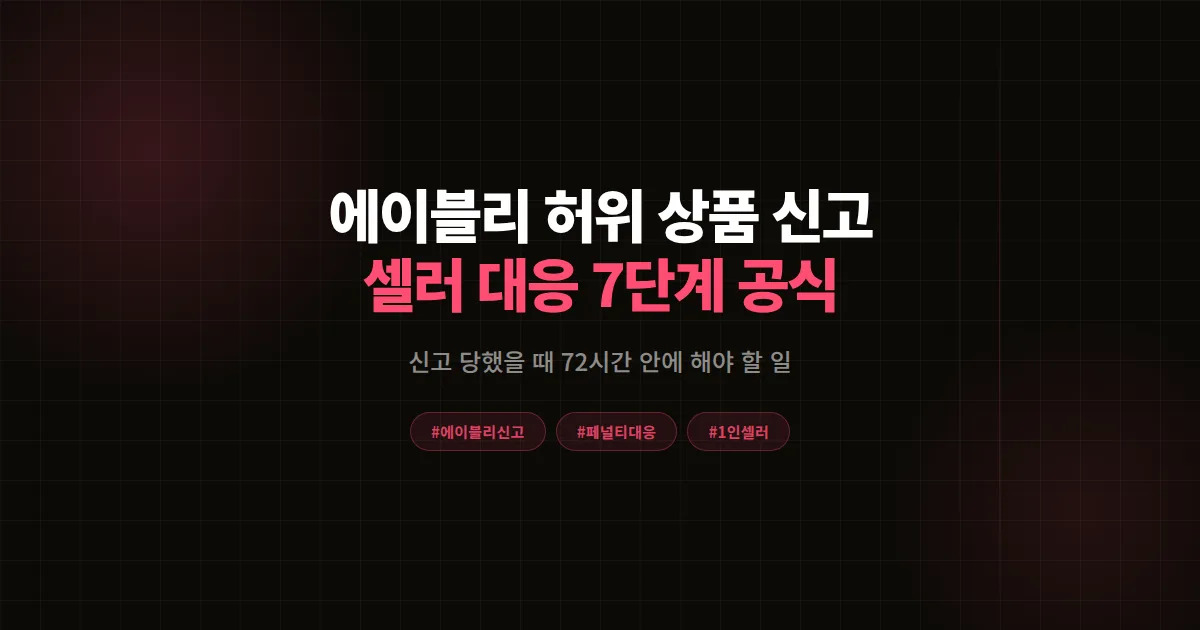 에이블리 허위 상품 신고 완벽 대응법, 신고 당한 셀러와 신고하는 셀러 모두를 위한 7단계 공식