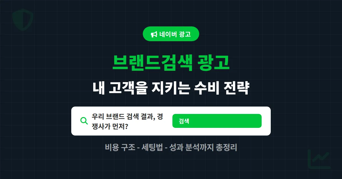 네이버 브랜드검색 광고 시작하기, 소상공인이 알아야 할 세팅법과 효과 분석