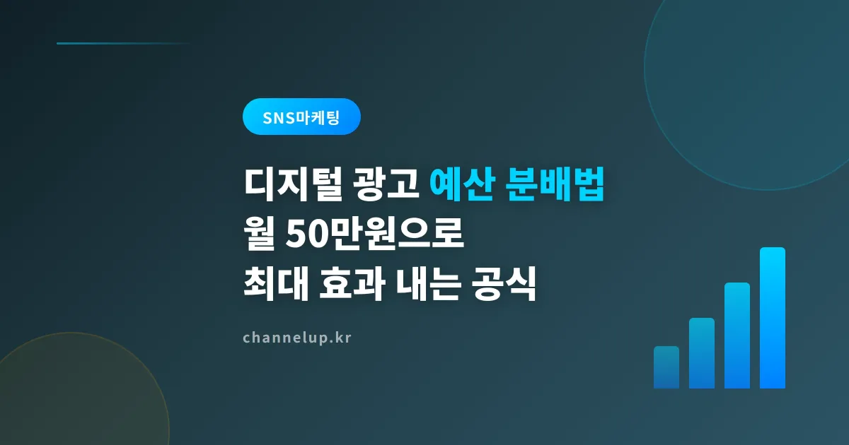디지털 광고 예산 분배법, 소상공인이 월 50만원으로 최대 효과 내는 실전 공식