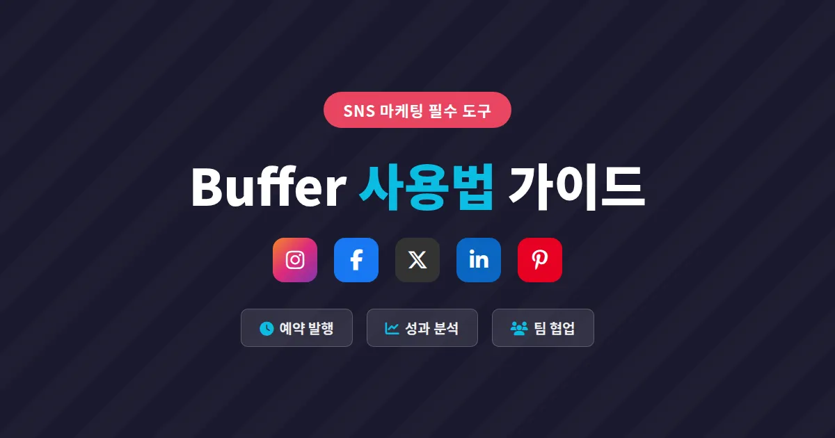 버퍼 사용법 가이드, SNS 예약 발행부터 성과 분석까지 실전 세팅법