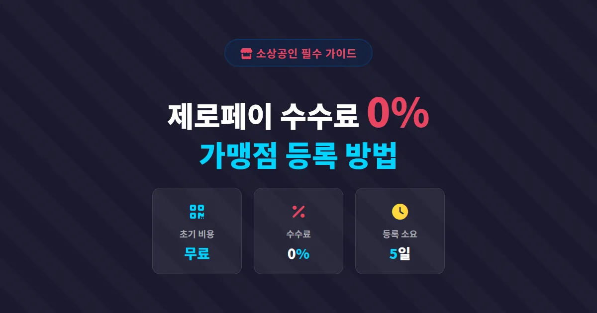 제로페이 가맹점 등록 방법, 수수료 0%의 혜택을 내 매장에 적용하는 실전 절차